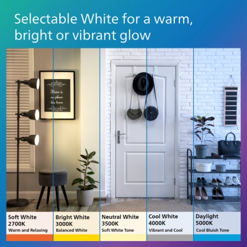 Philips 7.2-Watt (65-Watt) BR30 LED White Dial Light Bulb - 5 Shades of White Perspective: top