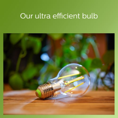 Philips 8.9-Watt (100-Watt) A19 LED Dimmable Flicker Free Light Bulb - Soft White (2700K) Perspective: top