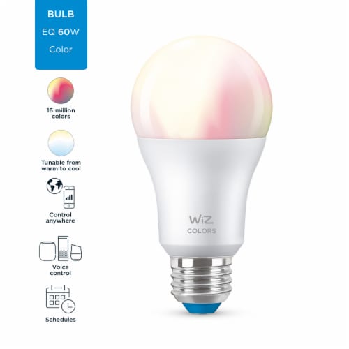 WiZ 8.8-Watt (60-Watt) A19 LED Smart Light Bulb Perspective: top