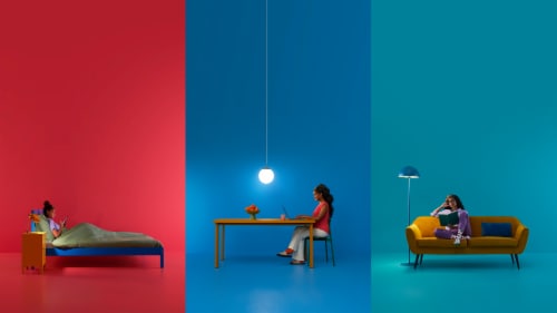 WiZ 8.8 watts 60-Watt A19 Smart Color Light Bulb Multi Color and Kelvin Perspective: top