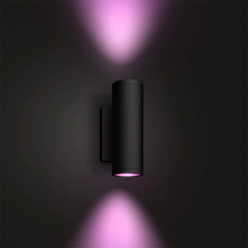 Hue 1746330V7 White & Color Ambiance Appear 1200-lumen Wall Lantern - Black Perspective: top