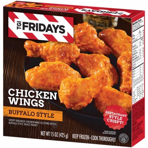 TGIF Buffalo Style Chicken Wings Frozen Snacks Perspective: top