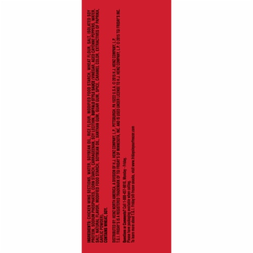 TGI Fridays Frozen Appetizers Buffalo Style Boneless Chicken Bites Box Perspective: top