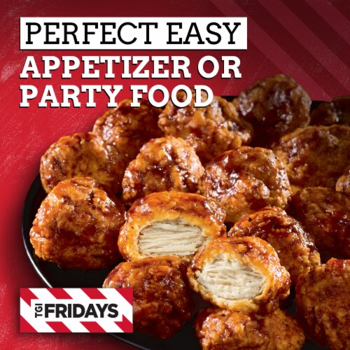 TGI Fridays Honey BBQ Boneless Chicken Bites Frozen Snacks, Box Perspective: top