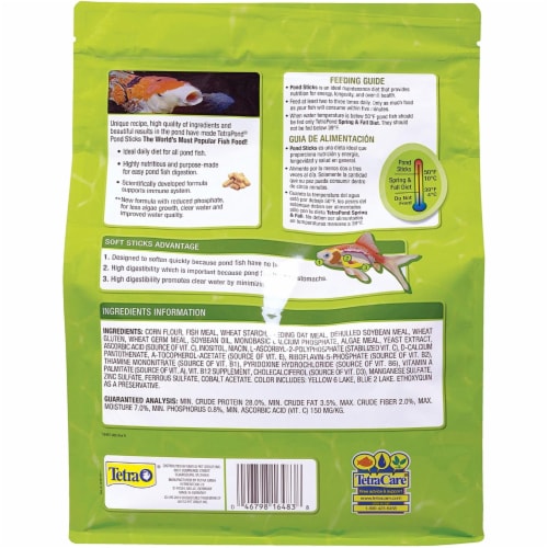 TetraPond Pond Sticks, Pond Fish Food, for Goldfish and Koi, 1.72 Pounds Perspective: top