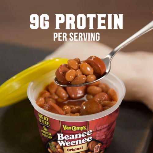 Van Camp's Beanee Weenee Original Flavor Microwavable Cup Perspective: top