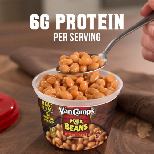 Van Camp's Pork And Beans Microwavable Cups Perspective: top