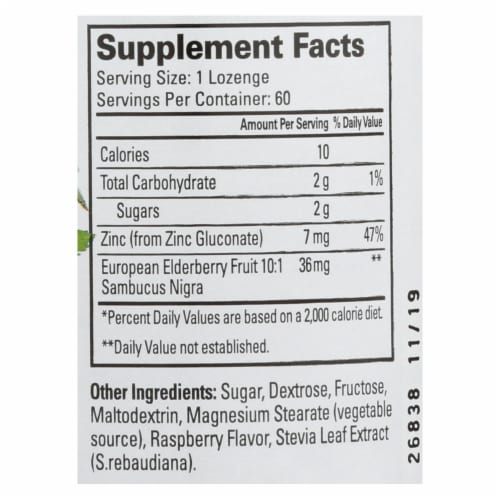 Quantum® Health TheraZinc® Elderberry Lozenges Perspective: top