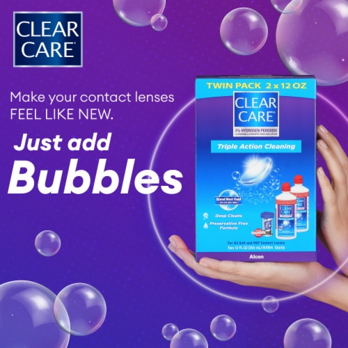 Clear Care® Triple Action Cleaning Twin Pack Perspective: top
