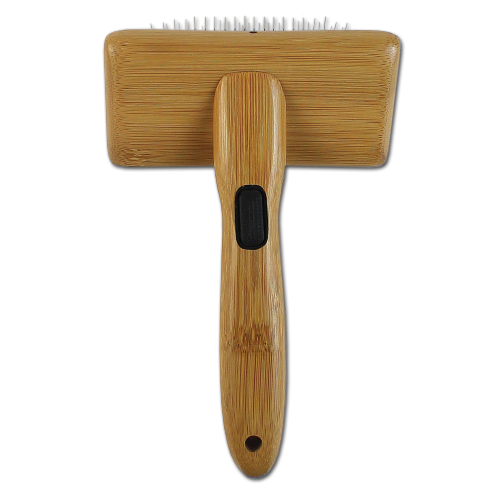 Soft Slicker Brushwith Stainless Steel Pins/Medium Perspective: top
