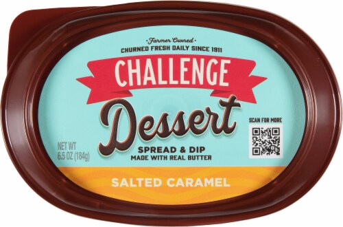 Challenge Dessert Salted Caramel Snack Spread Perspective: top