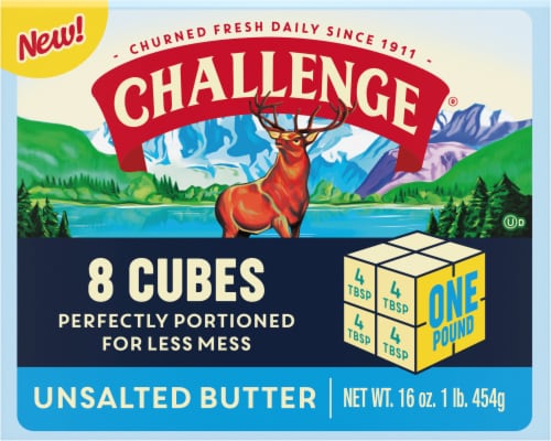 Challenge® Unsalted Butter Cubes Perspective: top