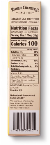 Danish Creamery Sea Salted Butter Sticks Perspective: top