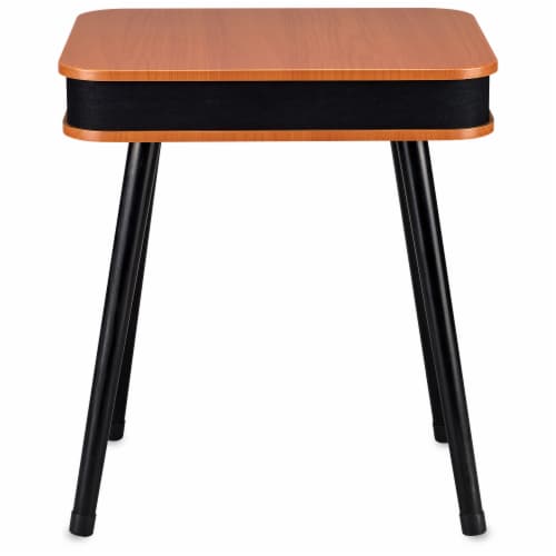 Square Speaker End Table - Brown Perspective: top