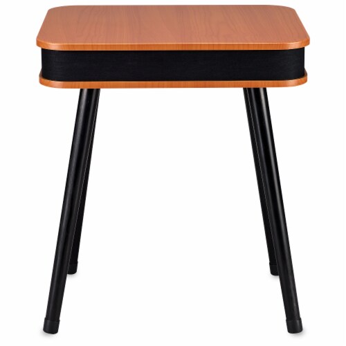 Square Speaker End Table - Brown Perspective: top