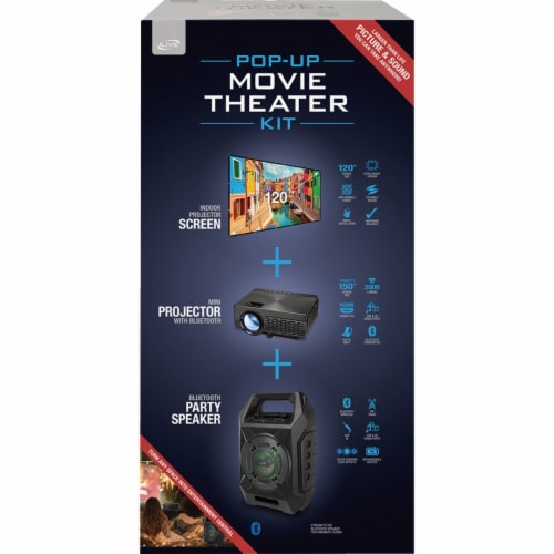 Gpx Projector Screen and Speaker Bundle Perspective: top
