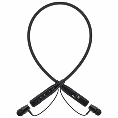 iLive Bluetooth Wireless Flexible Neck Earbuds - Black Perspective: top