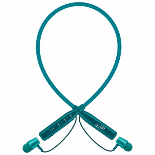 iLive Bluetooth Wireless Flexible Neck Earbuds - Teal Perspective: top