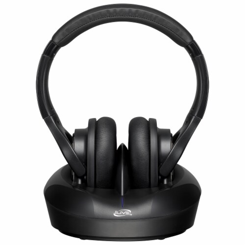 iLive RF Wireless Over-Ear Headphones - Black Perspective: top