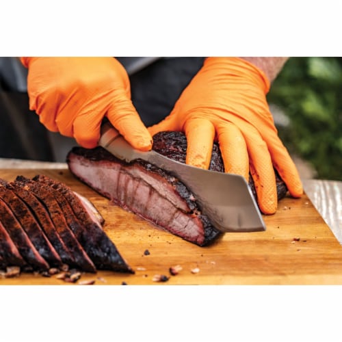 Oklahoma Joe's Blacksmith 2-in-1 BBQ Cleaver/Chef Knife Set Perspective: top