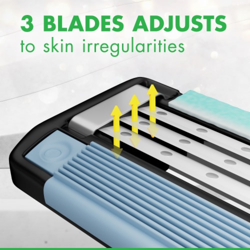 Gillette Mach3 3 Blade Sensitive Men's Disposable Razors Perspective: top