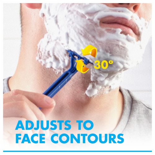 Gillette® Sensor2 Pivoting Head + Lubrastrip™ Men's Disposable Razors Perspective: top