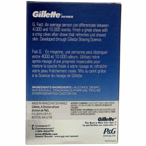 Gillette Series After Shave Splash, Cool Wave, 3.3 fl oz Perspective: top