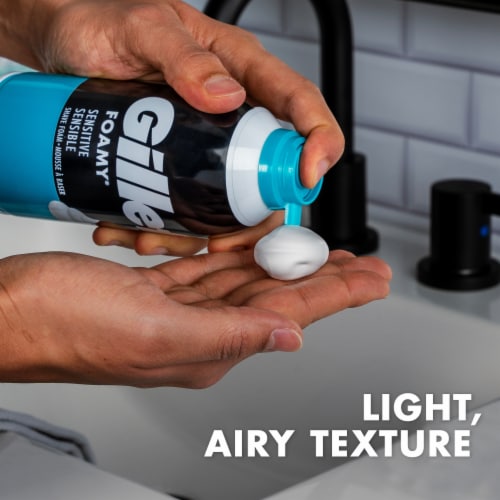 Gillette Foamy Men's Sensitive Skin Shave Foam Perspective: top