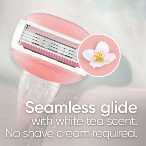 Gillette Venus ComfortGlide White Tea Women's Razor Blade Refills Cartridges Perspective: top