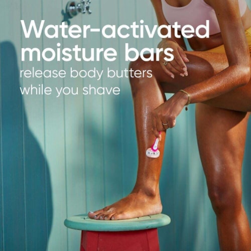 Gillette Venus Women's ComfortGlide White Tea Scented Moisture Bars 3-Blade Disposable Razors Perspective: top