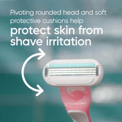 Gillette Venus Sensitive Women's Disposable Razor Perspective: top
