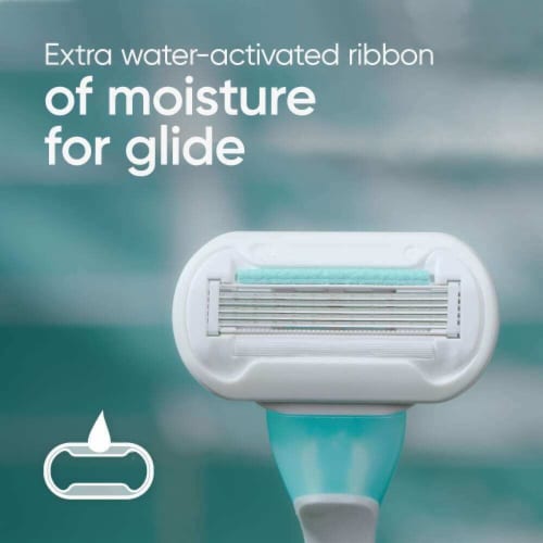 Gillette Venus Extra Smooth Sensitive Women's Disposable Razors Perspective: top