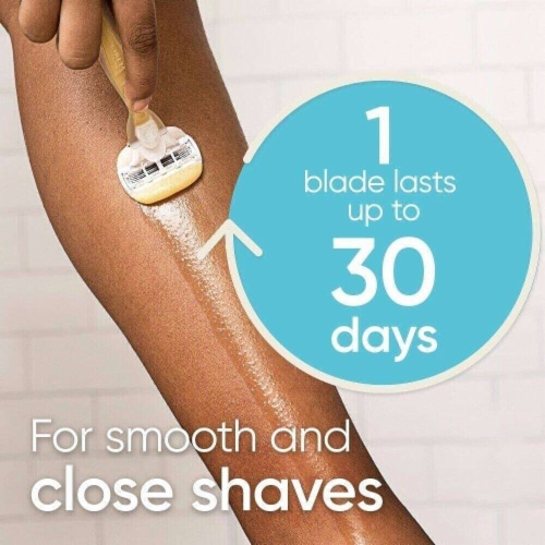 Gillette Venus ComfortGlide plus Olay Coconut Women's Razor Blade Refills Cartridges Perspective: top