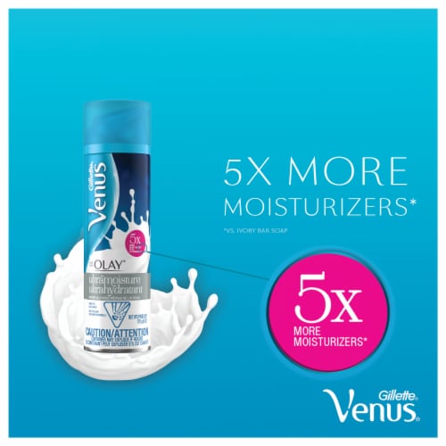 Gillette Venus with Olay UltraMoisture Water Lily Kiss Women's Shave Gel Perspective: top