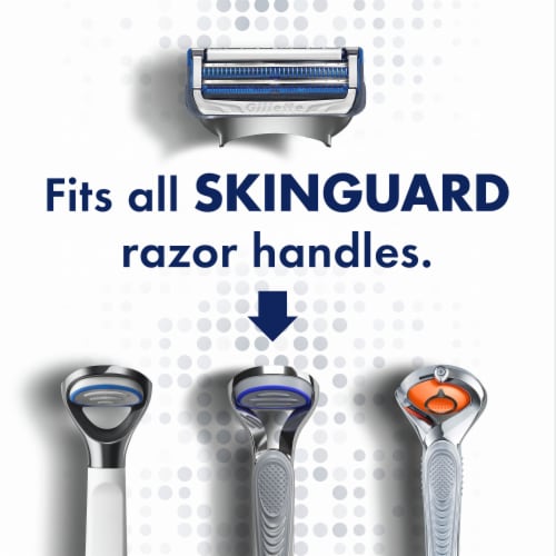 Gillette SkinGuard Men's Razors Handle + Blade Refill Cartridges Perspective: top