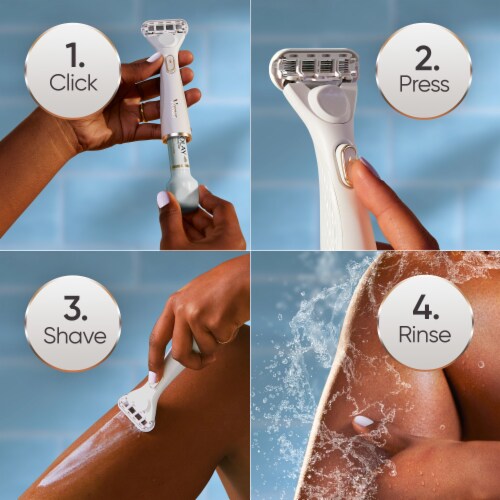 Gillette Venus Radiant Skin Seaweed & Aloe Women's Razor Perspective: top