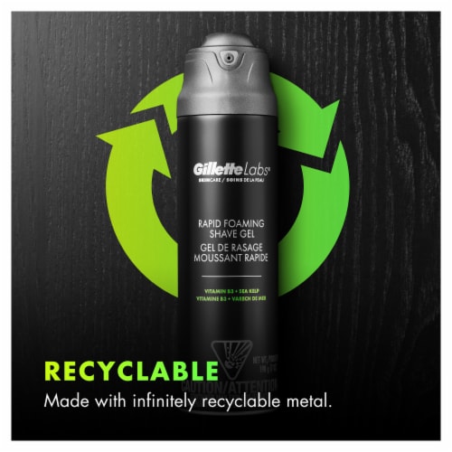Gillette Labs Rapid Foaming Shave Gel for Men Perspective: top
