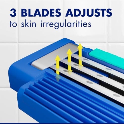 Gillette Sensor3 Simple Men's Disposable Razors Perspective: top