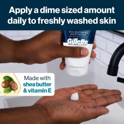 Gillette SkinGuard Men's Skin Restoring Face Moisturizer with Shea Perspective: top