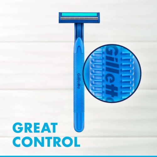Gillette Prestobarba2 Men's UltraGrip Fixed Disposable Razors Perspective: top