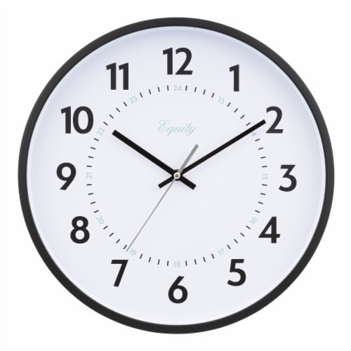 Equity® by La Crosse 14-Inch Analog Wall Clock - White/Black Perspective: top