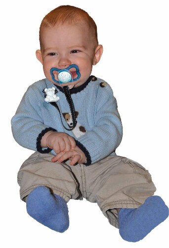 Baby Buddy Universal Pacifier Holder Clip Keep Pacifier Near & Off Floor, Pink Perspective: top