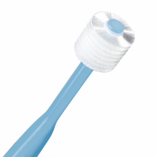 Baby Buddy Brilliant Baby Toothbrush 4-24 Months Blue Mint Yellow - 3 Perspective: top