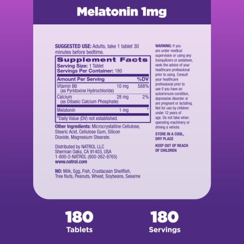Natrol® Sleep Melatonin Tablets 1 mg Perspective: top
