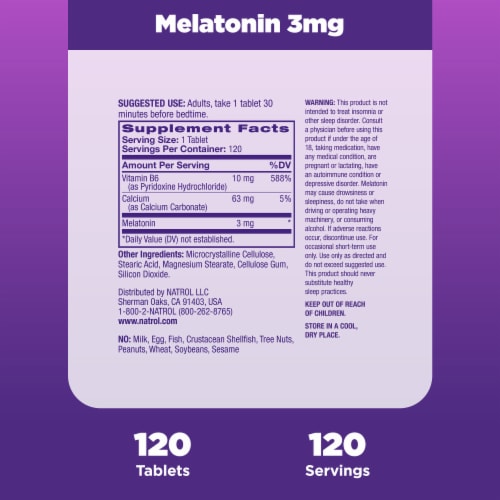 Natrol® Melatonin Sleep Aid Supplement Tablets Perspective: top
