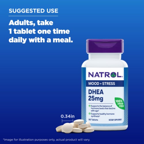 Natrol® Mood & Stress DHEA Tablets Perspective: top