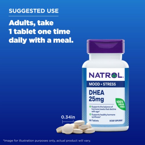 Natrol® Mood & Stress DHEA Tablets Perspective: top