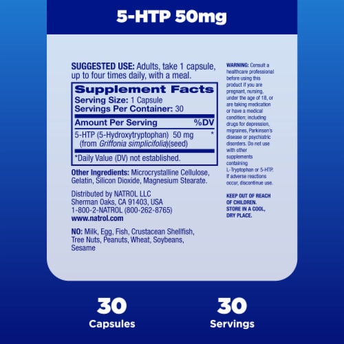 Natrol® Mood & Stress Five-HTP Capsules Perspective: top