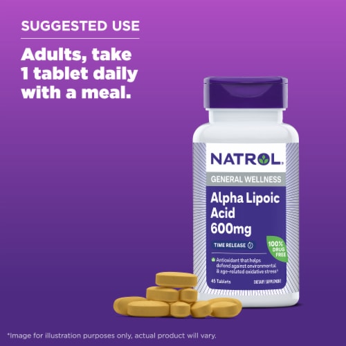 Natrol® Antioxidant Protection Alpha Lipoic Acid (ALA) Capsules Perspective: top