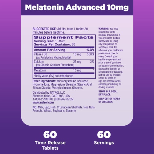 Natrol® Advanced Sleep Maximum Strength Melatonin Tablets 10mg Perspective: top